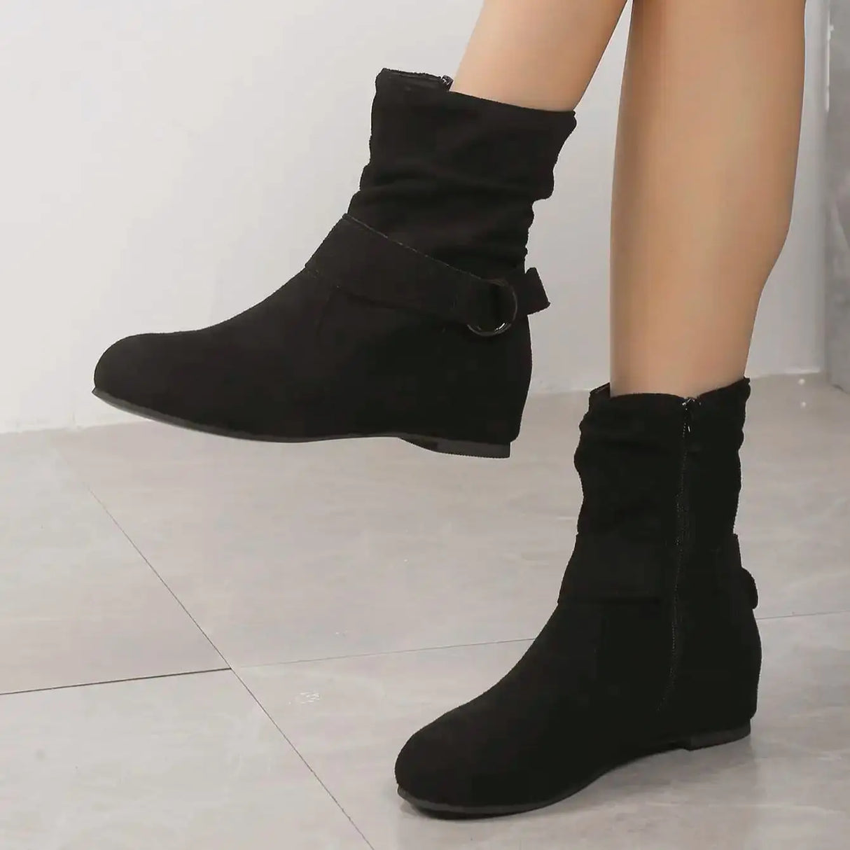 Women Ankle Boots Square Heel Trendy Boots