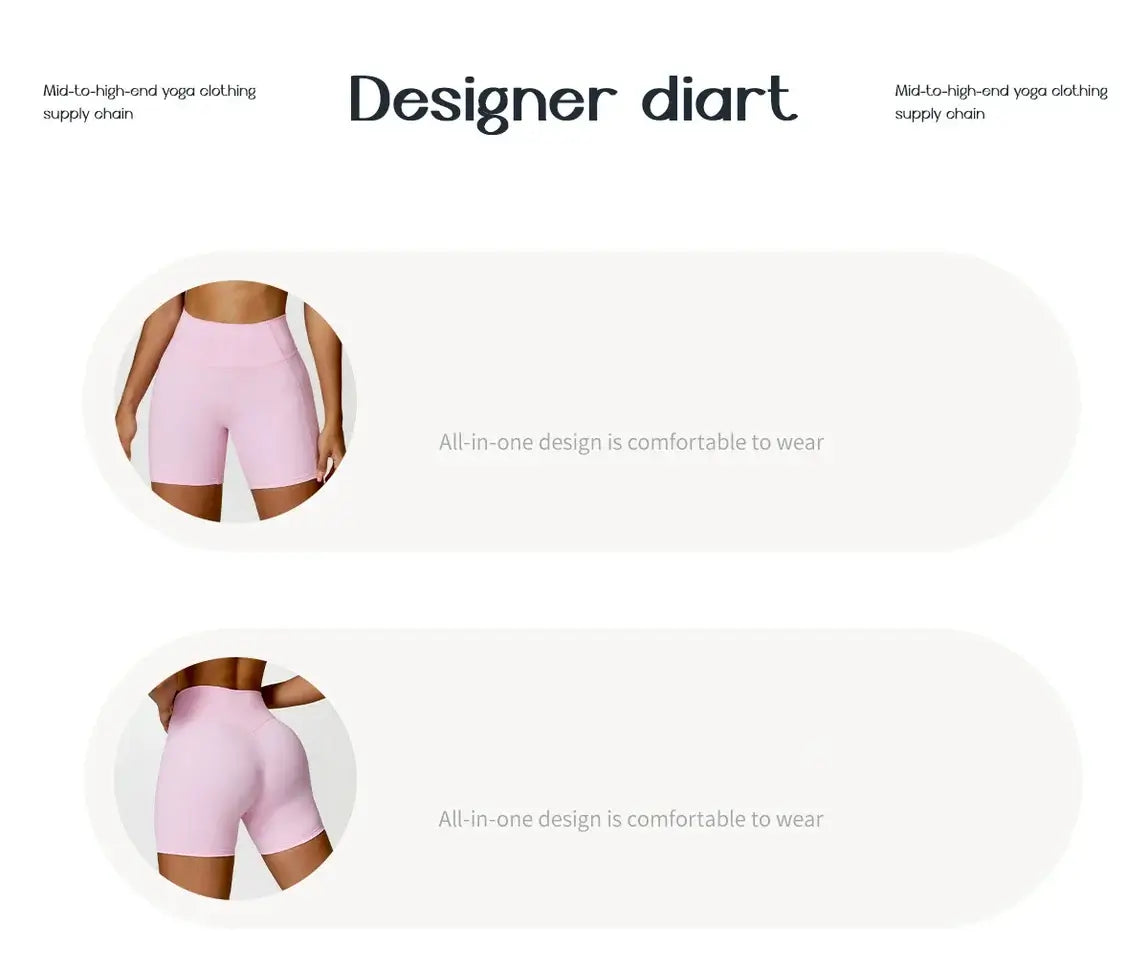 Women High Waist Yoga Fitness Shorts