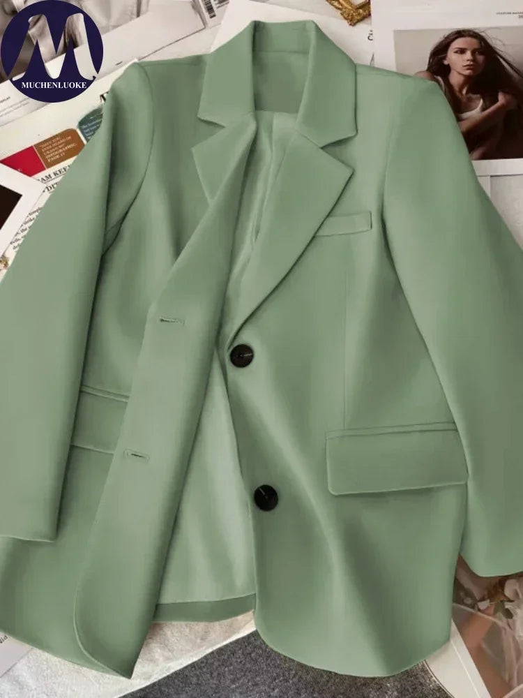 TrendyCore™ – Streetwear Office Blazer (Long Sleeve, Korean Fit, 2025 Vibe)