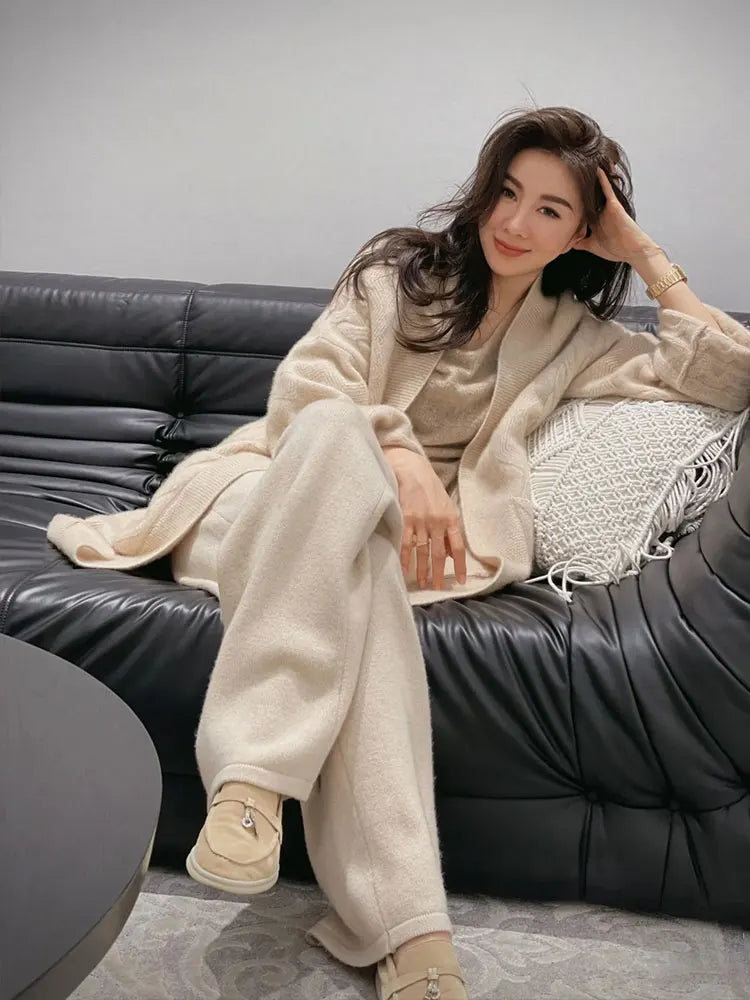 حذاء مسطح سهل الارتداء من الجلد للنساء