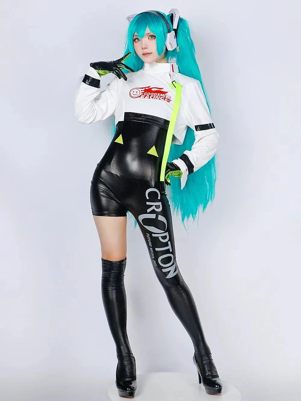 Hatsune Miku Racing Anime Cosplay Outfit