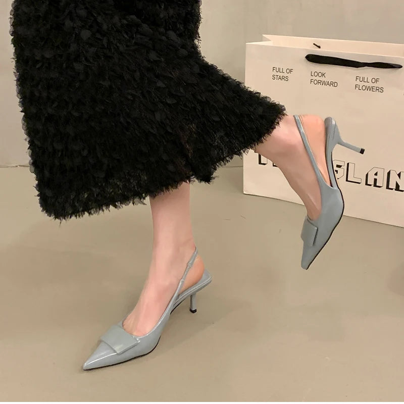 Pointed Toe Slingback Heels – Summer 2025