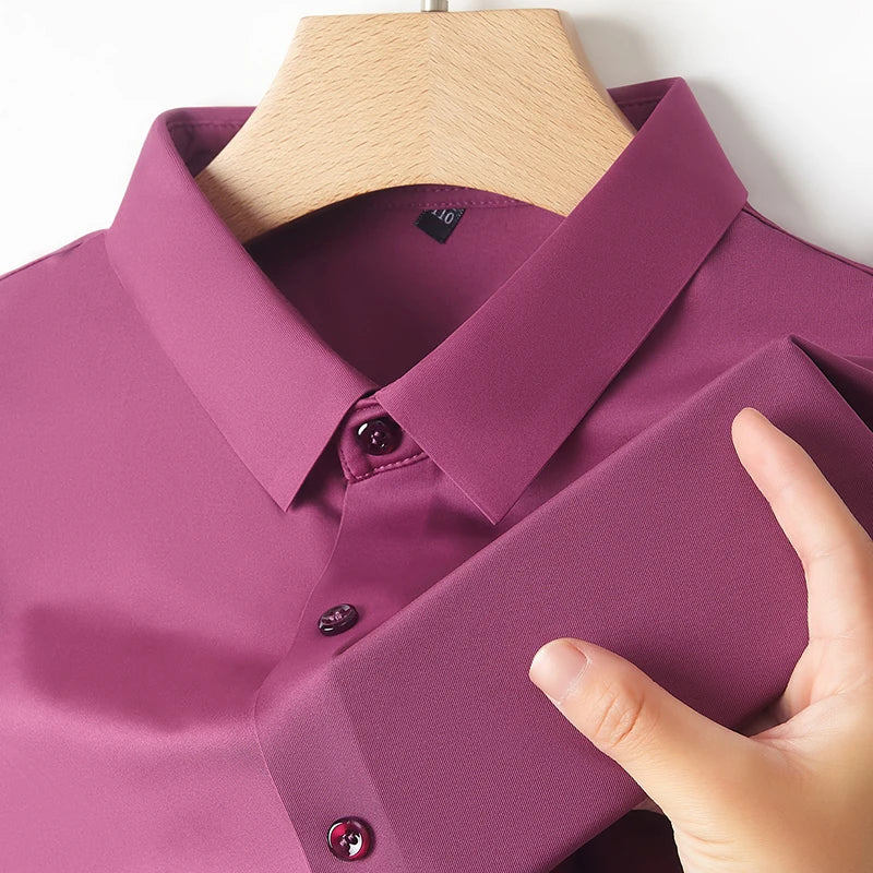 قميص رجالي مطاطي بأكمام قصيرة