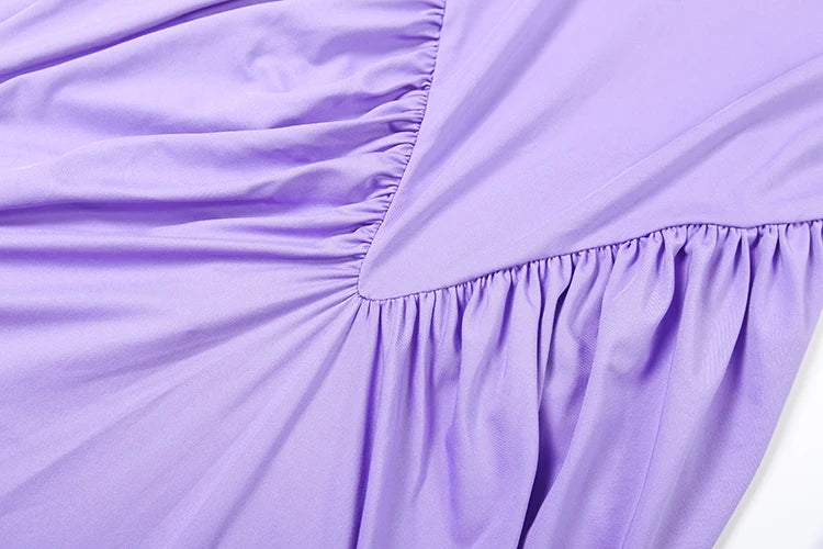 Women's Backless Ruched Maxi Dress