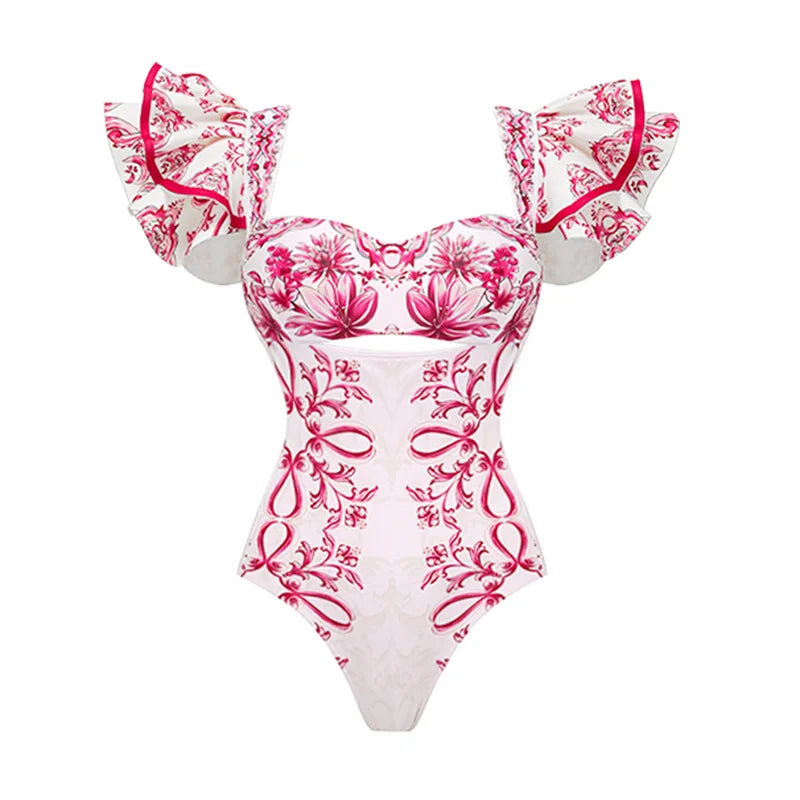 Vintage Print One Piece