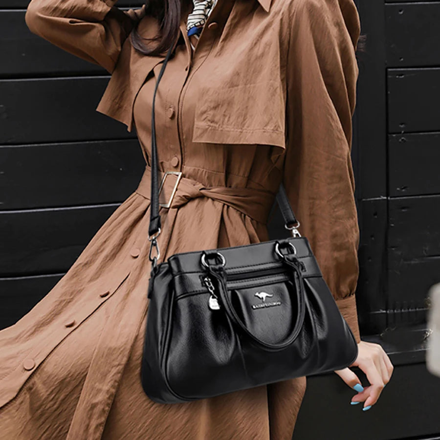 Triple Compartment Tote Bag