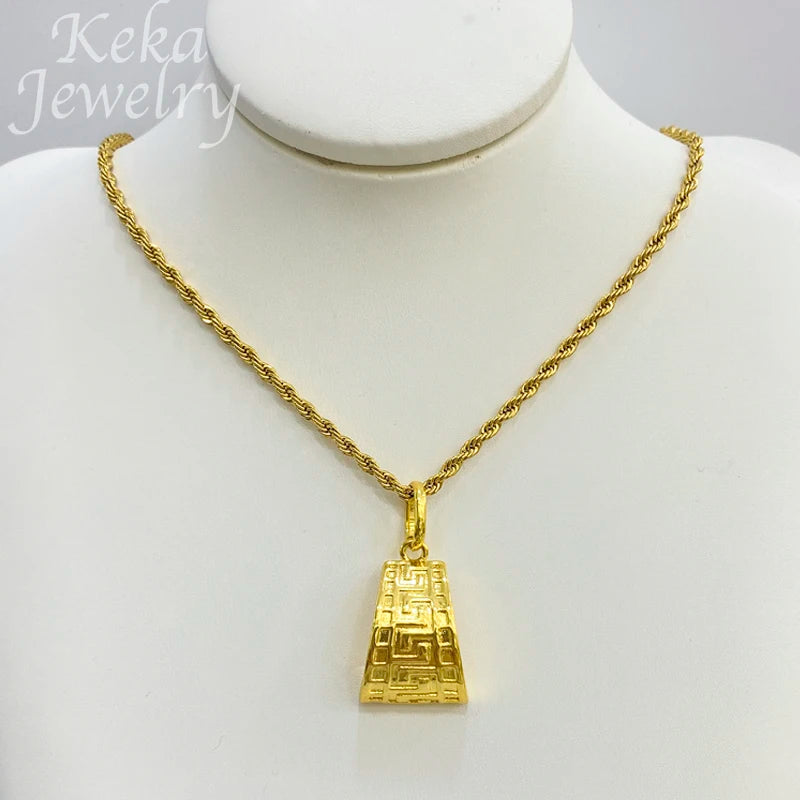 Gold Plated Pendant Necklace & Earrings Set