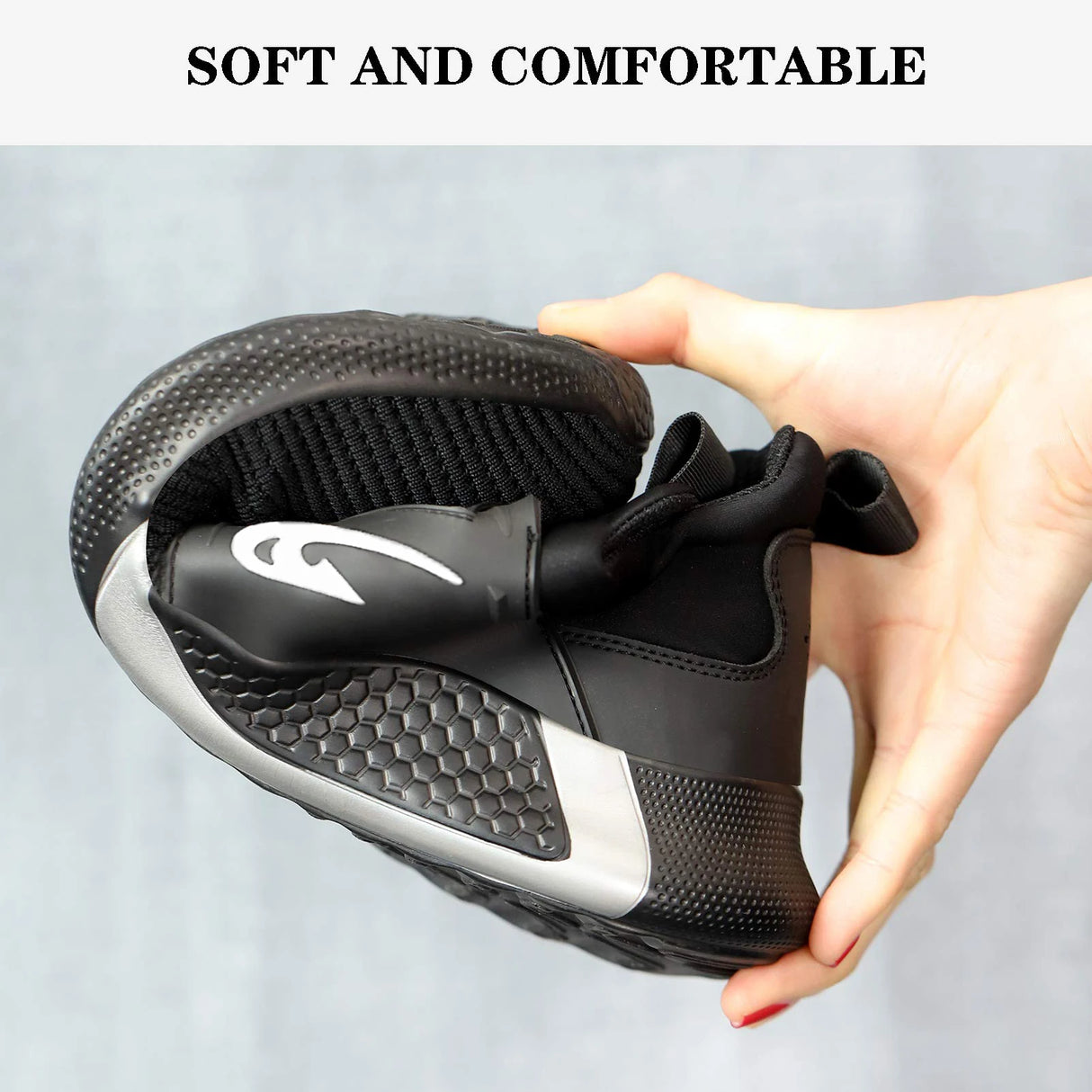 أحذية أمان نسائية برأس فولاذي صناعي