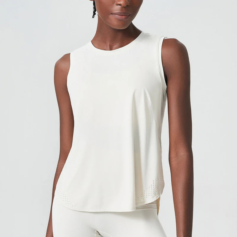 بلوزة رياضية نسائية فضفاضة بدون أكمام