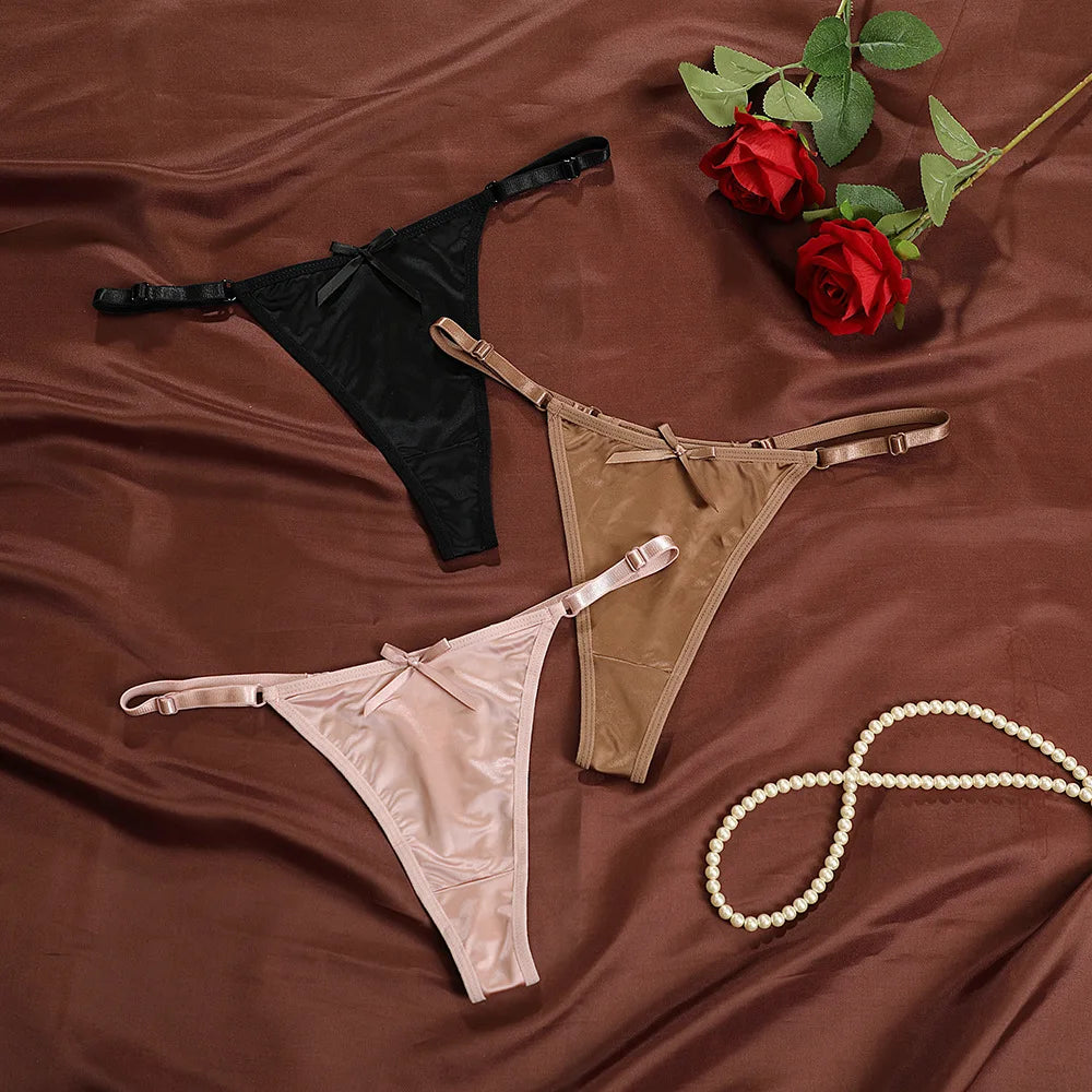Women Adjustable Satin G-Strings