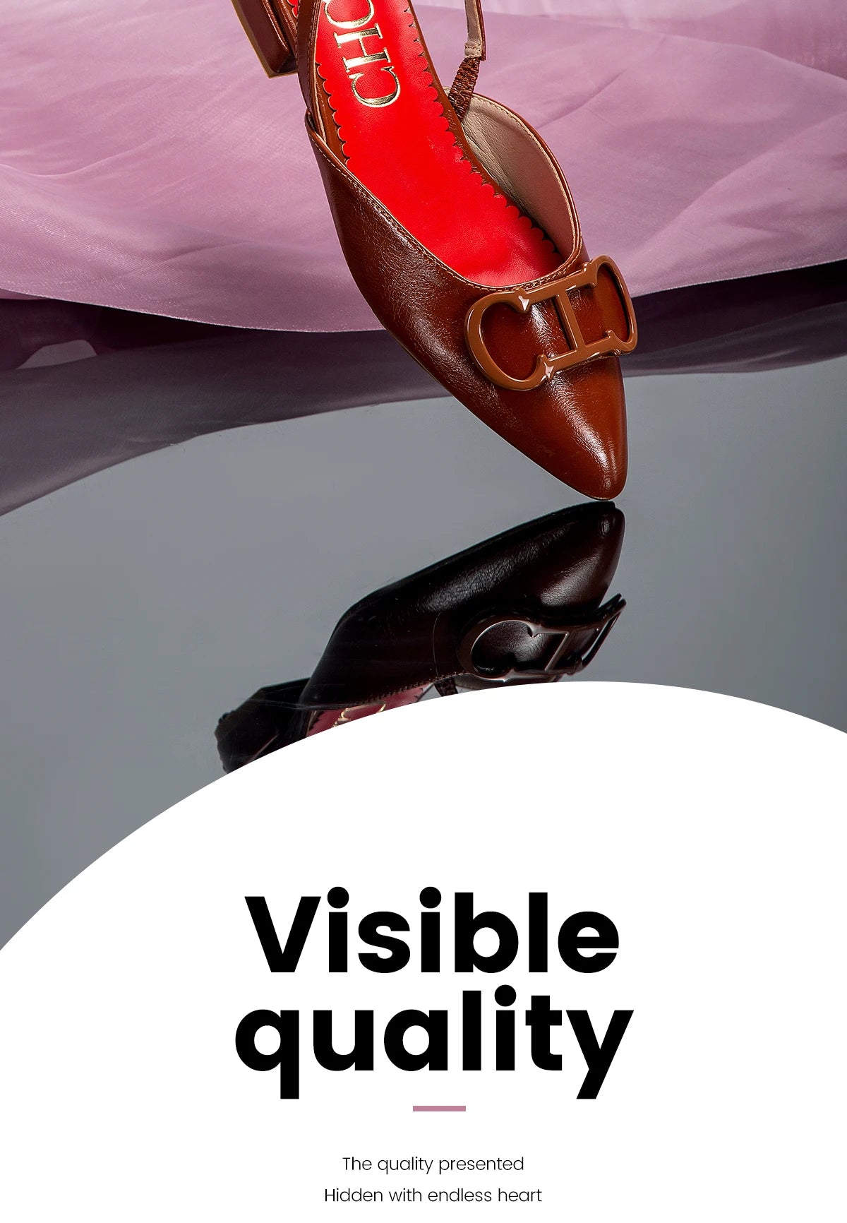 حذاء باليه مسطح نسائي من الجلد سهل الارتداء مع عقدة فيونكة