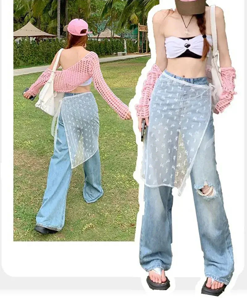 تنورة نسائية من الدانتيل والتول بتصميم عتيق