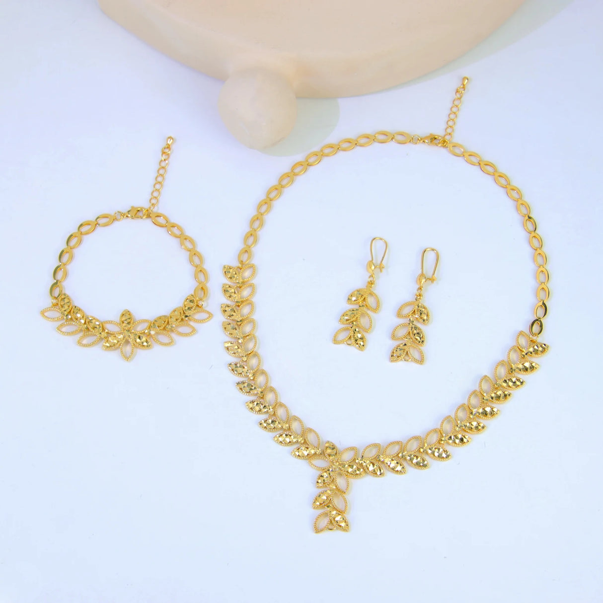 Dubai 21K Gold Plated Bridal Jewelry Set