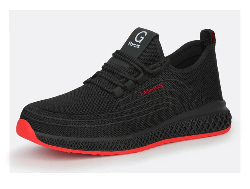 حذاء رياضي خفيف الوزن من Manlegu Air Mesh للسلامة