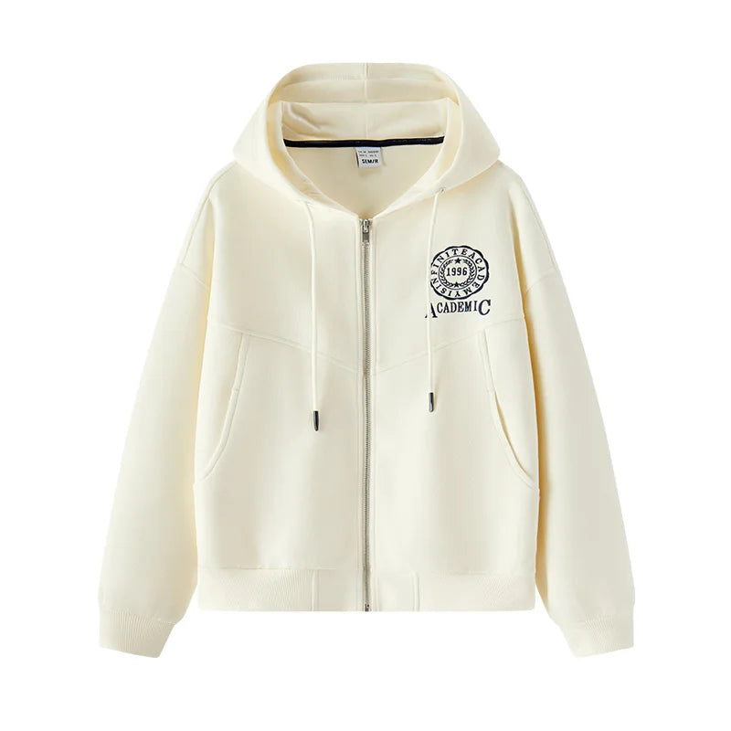 Semir Hooded Embroidered Drop Shoulder Jacket