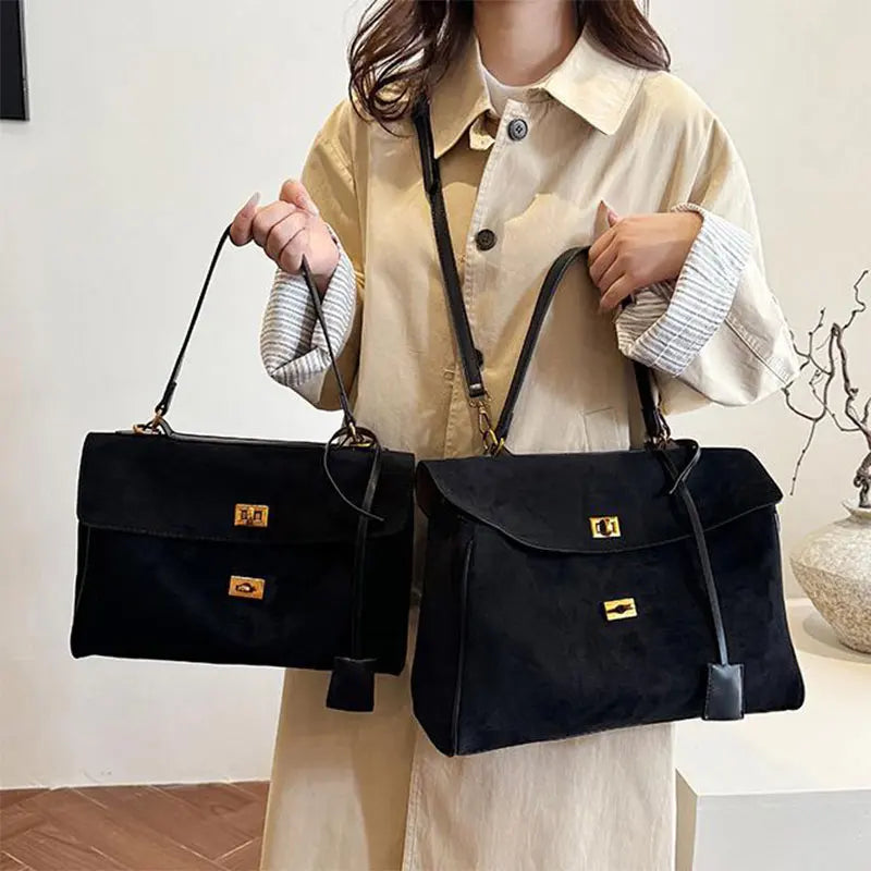 Frosted Leather Shoulder Bag