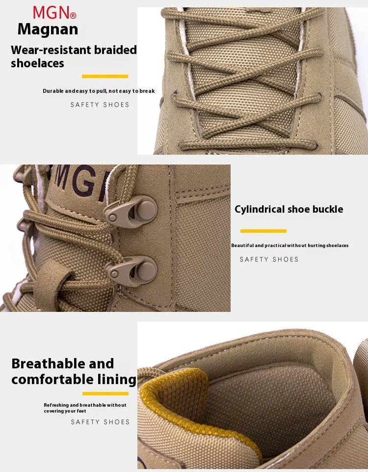 أحذية أمان نسائية بأزرار دوارة للعمل