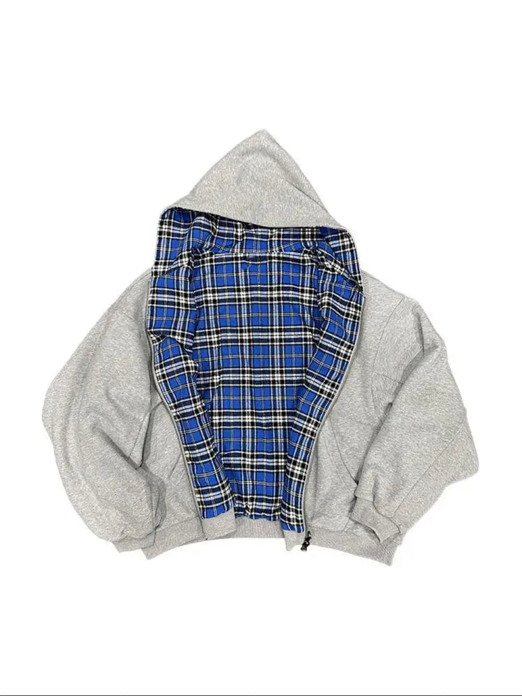 Unisex American Retro Zip Hoodie