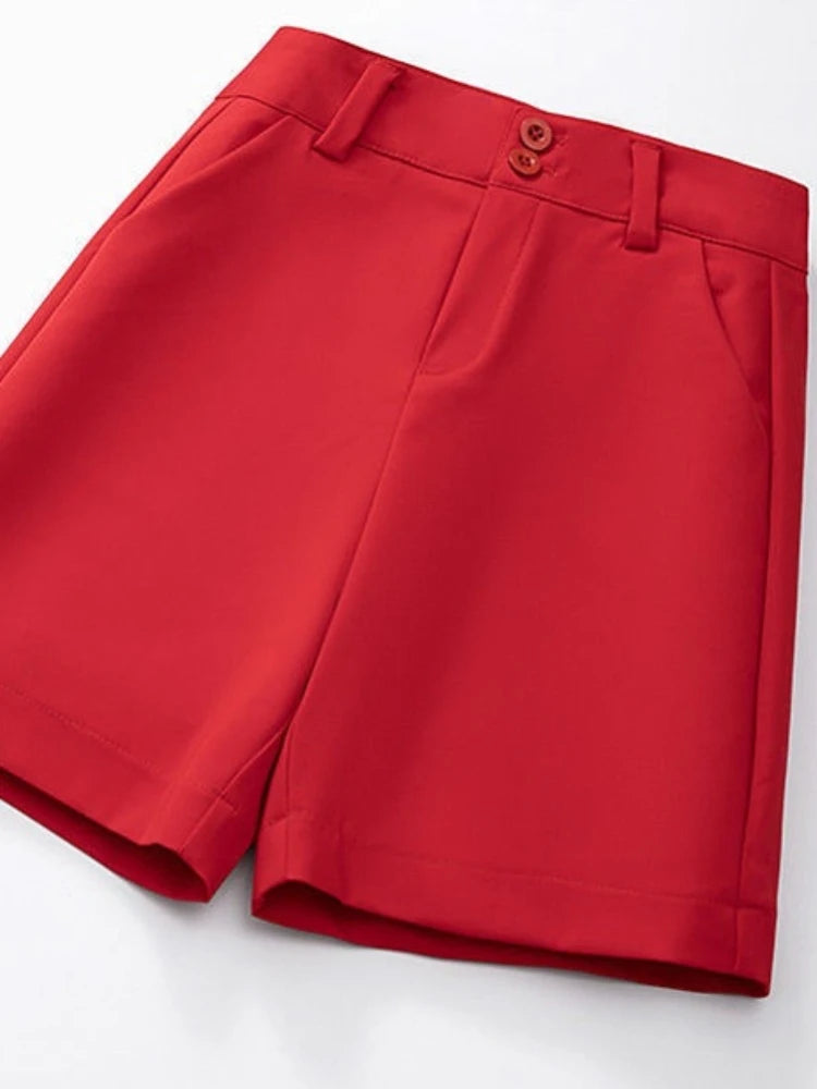 Women's High Waist Linen Shorts