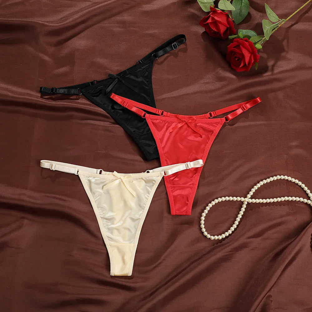 Women Adjustable Satin G-Strings