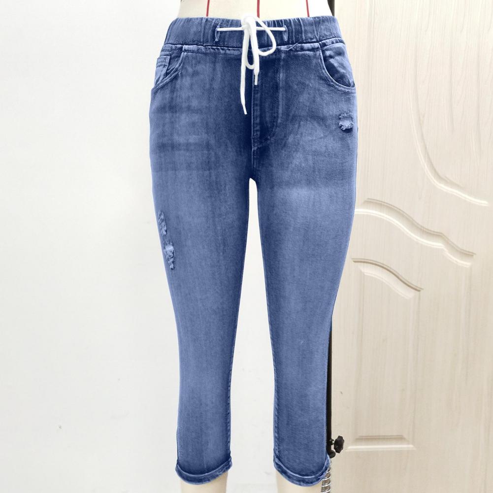 HaraFlare™ – 3/4 High Waist Vintage Denim Pants (Edgy, Stylish & Throwback Fit)