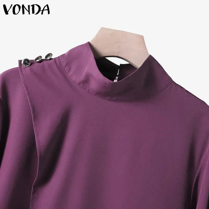 طقم بدلة بياقة عالية ومقاسات كبيرة