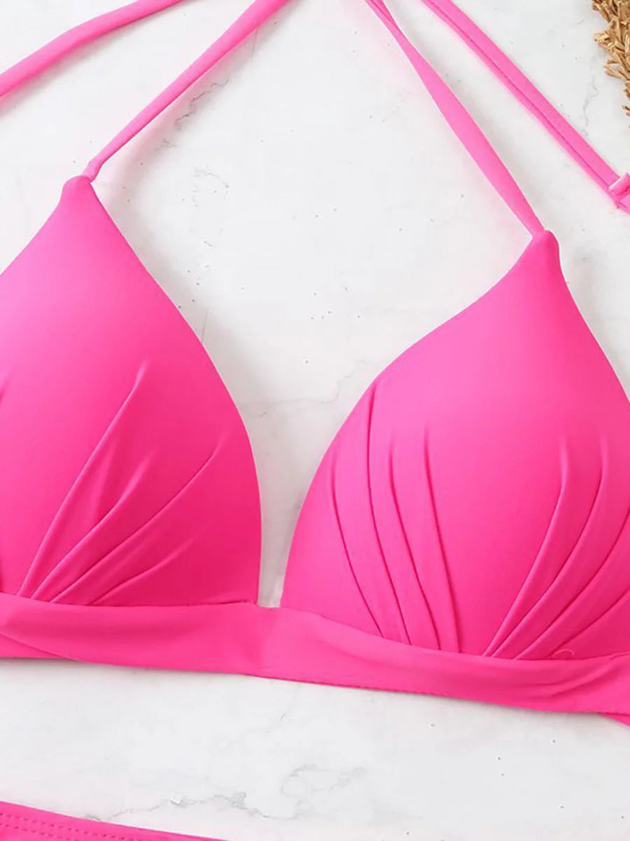 Solid Triangle Bikini