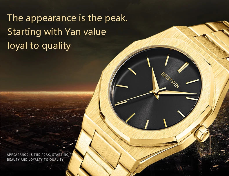 LIGE Men’s Leather Quartz Sports Watch