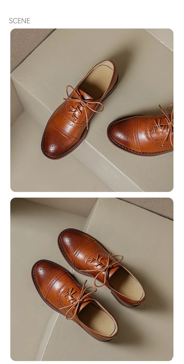 أحذية بروغ جلدية نسائية – 2025