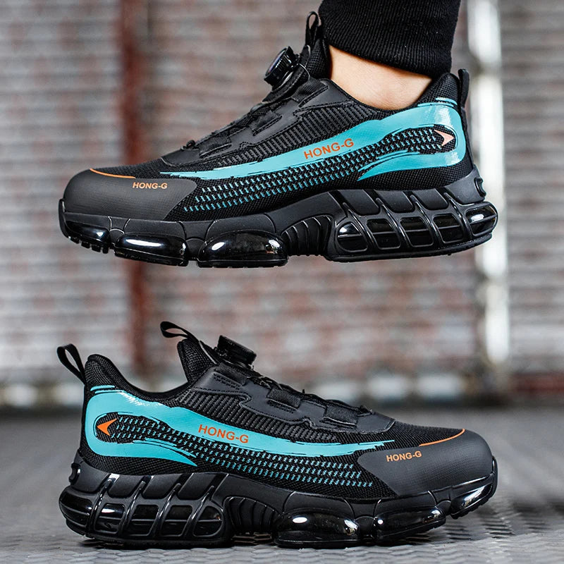 أحذية أمان رجالية بمشبك دوار وأصابع فولاذية