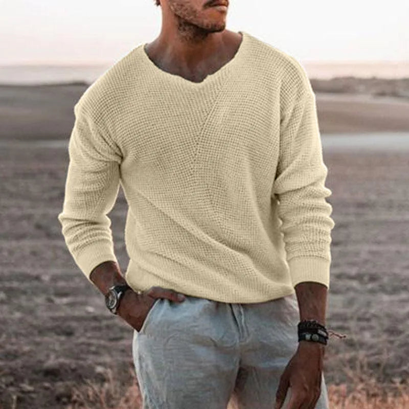 Men’s V-Neck Knitted Sweater