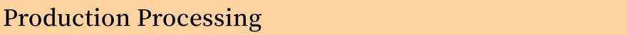 Text image stating 'Production Processing' on a light background.