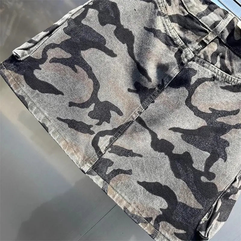CamoChic™ – Camouflage Workwear Skirt (Mini Harajuku Hip Look)