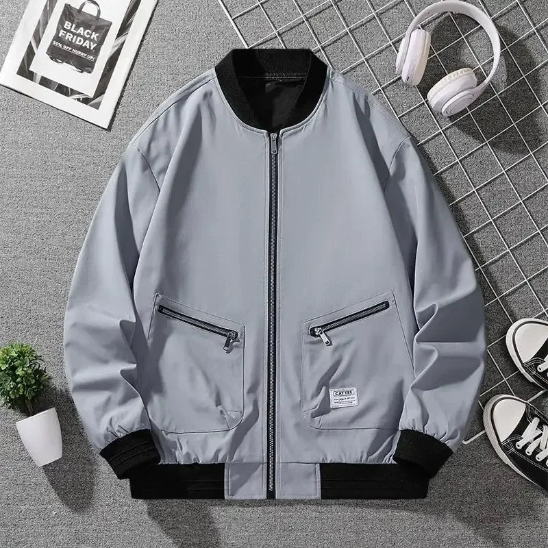 Men's Plus Size Oversized Bomber Jacket