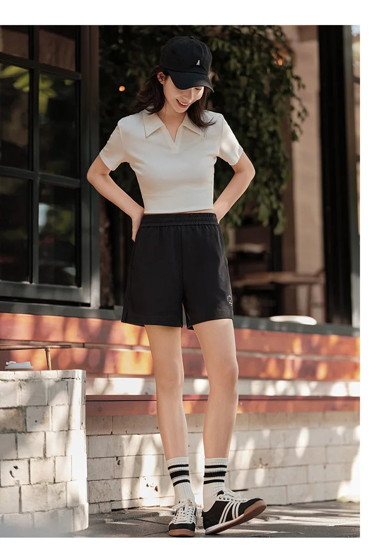 Women's Casual Embroidered Loose Shorts