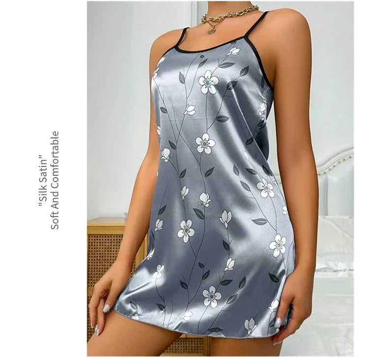 Flora Satin Nightgown