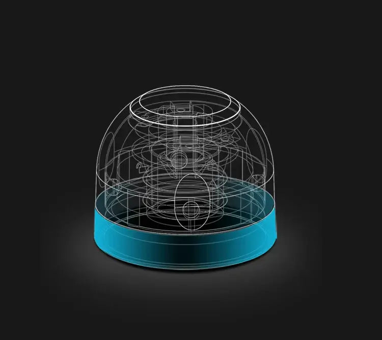 Transparent vacuum-sealed cap stopper for red wine bottles, showcasing intricate design and silicone sealing features.