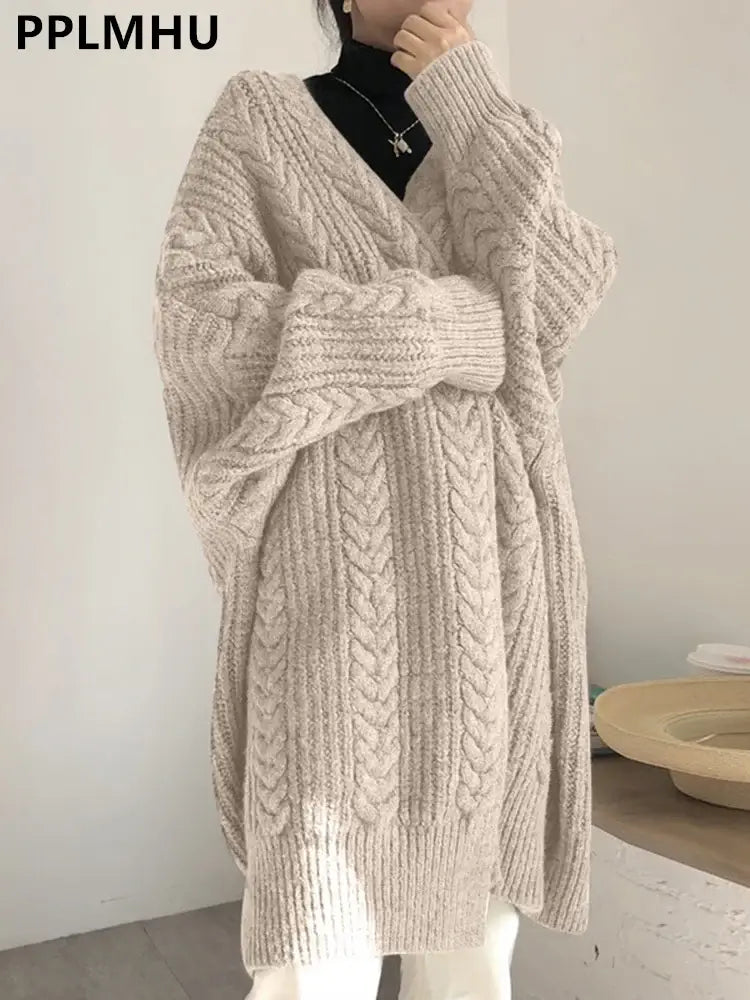 Women Hollow V-Neck Knit Cardigan