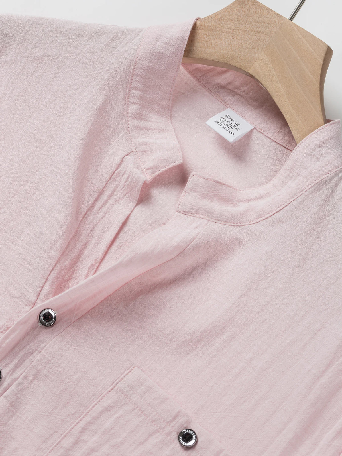 Heritage Linen Stand Collar Shirt