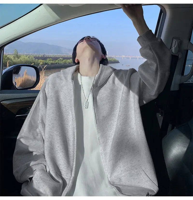 Men's Plus Size Zip Hoodie – Heavy Cotton Blend