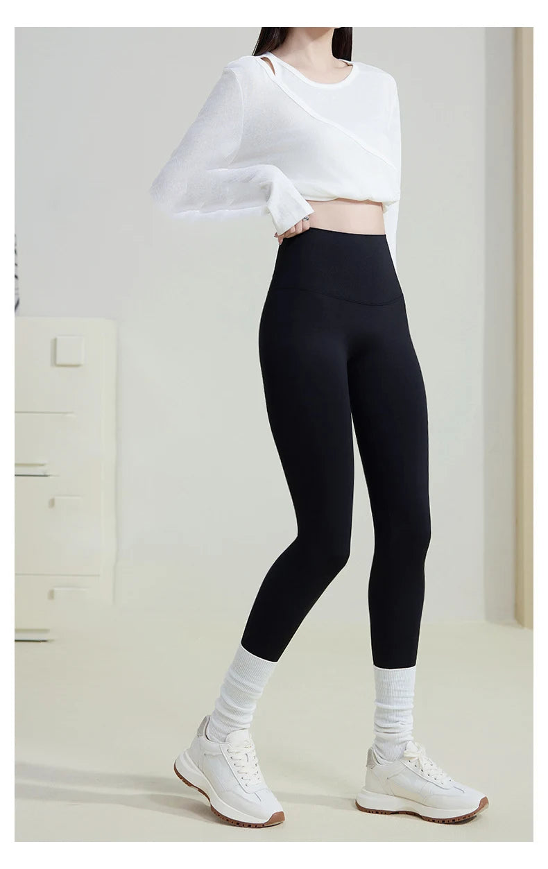 Women High Waist Push Up Sharkskin Leggings
