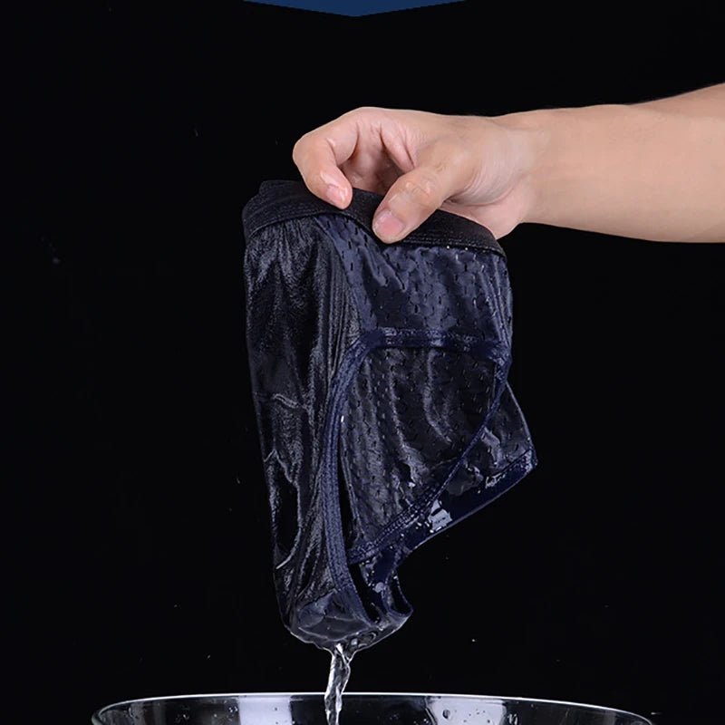 Men's Ice Silk Triangle Briefs – Mesh Square Shorts