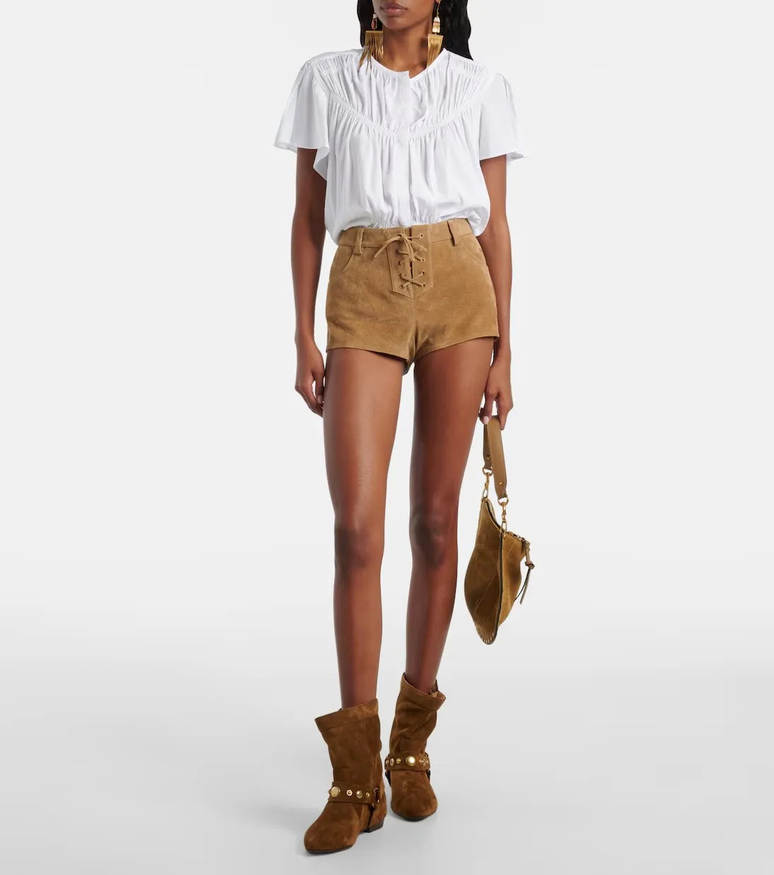 Women Rivet Embellished Ankle Boots – Casual Pointed Toe Suede