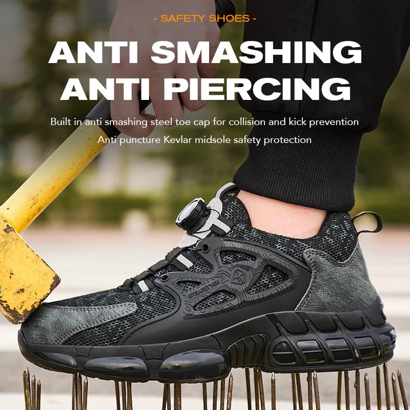 أحذية أمان نسائية برأس فولاذي عاكس