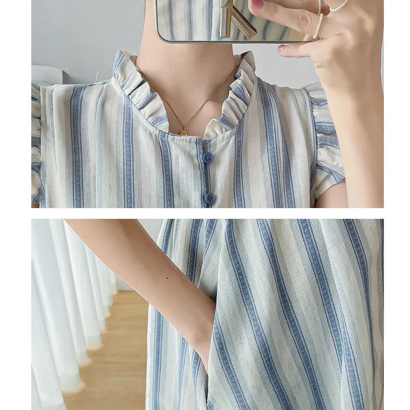 Short Sleeve Nursing Side-Open T-Shirt