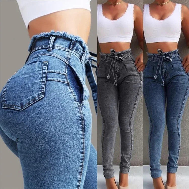 Women Plus Size Stretch Slim Pencil Jeans