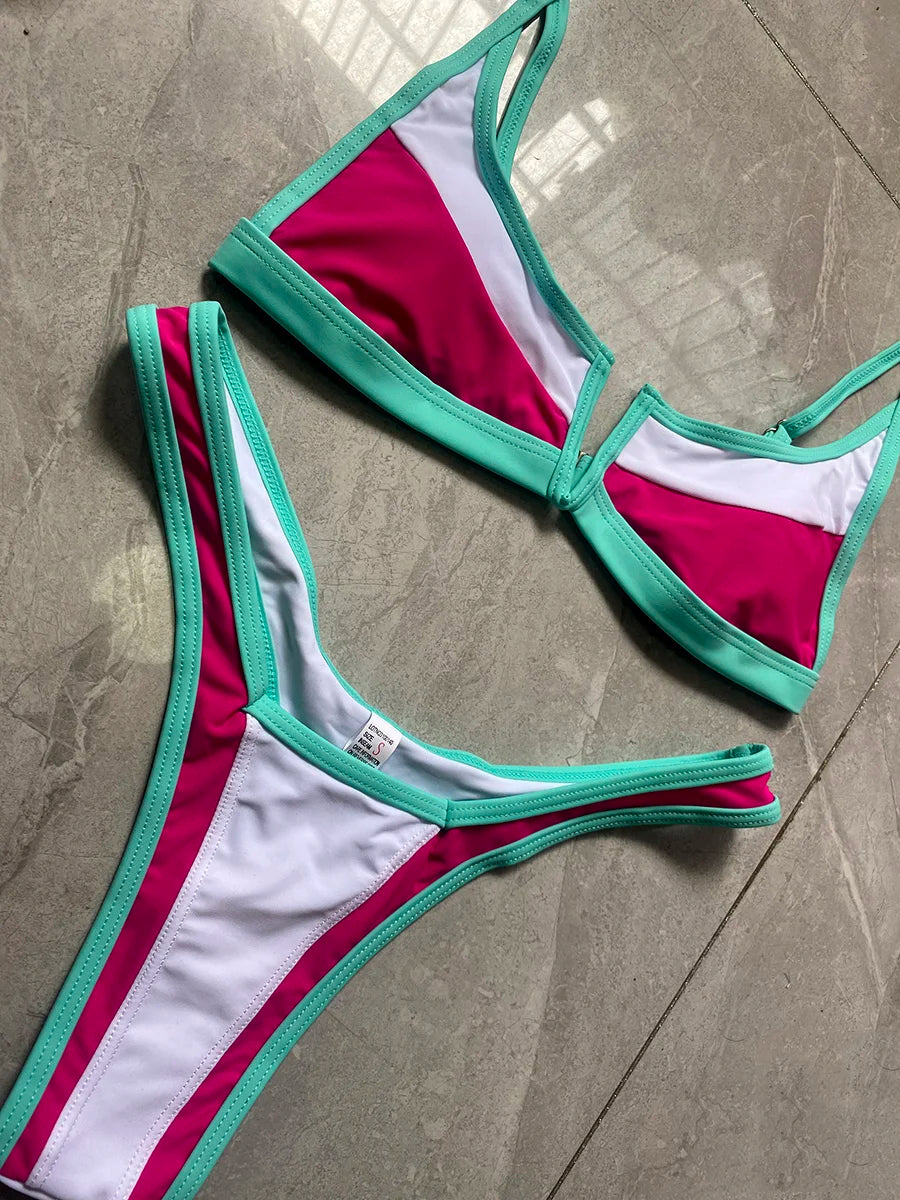 Denim V-Thong Bikini