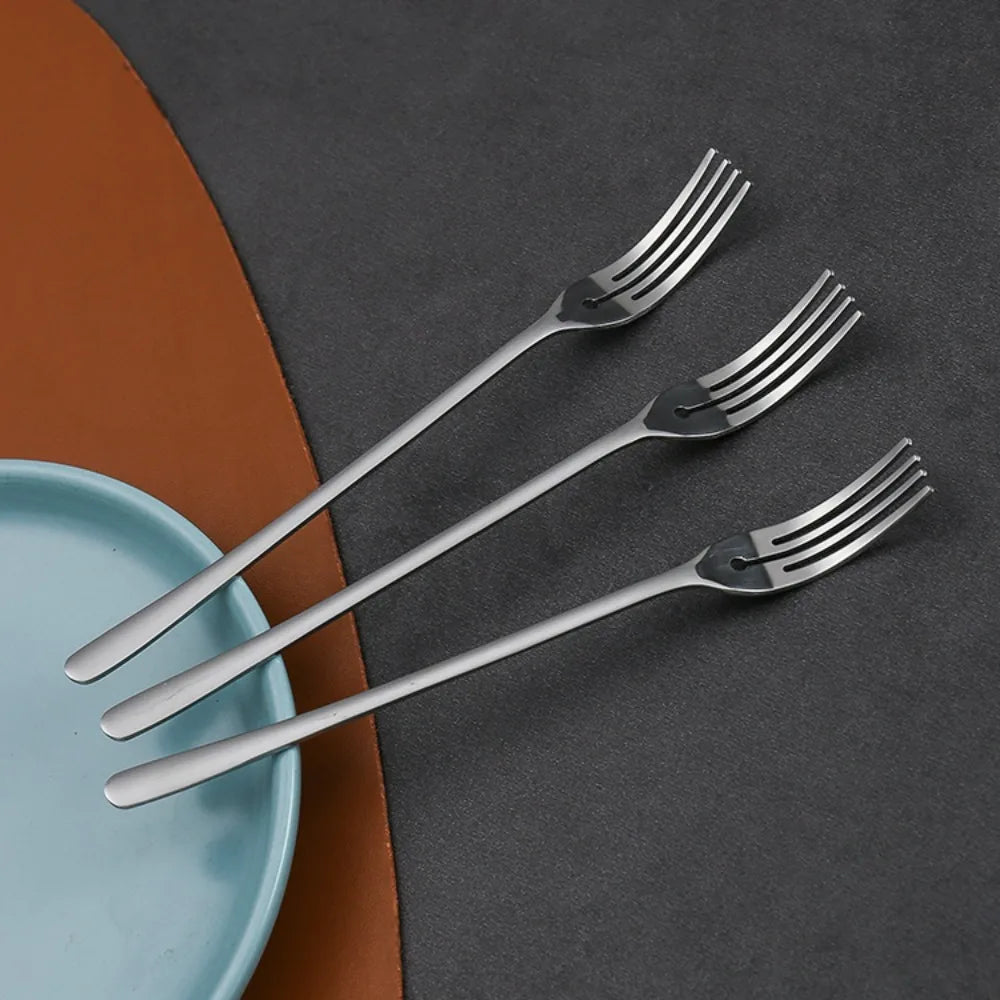 Stainless Steel Long Handle Dessert Forks