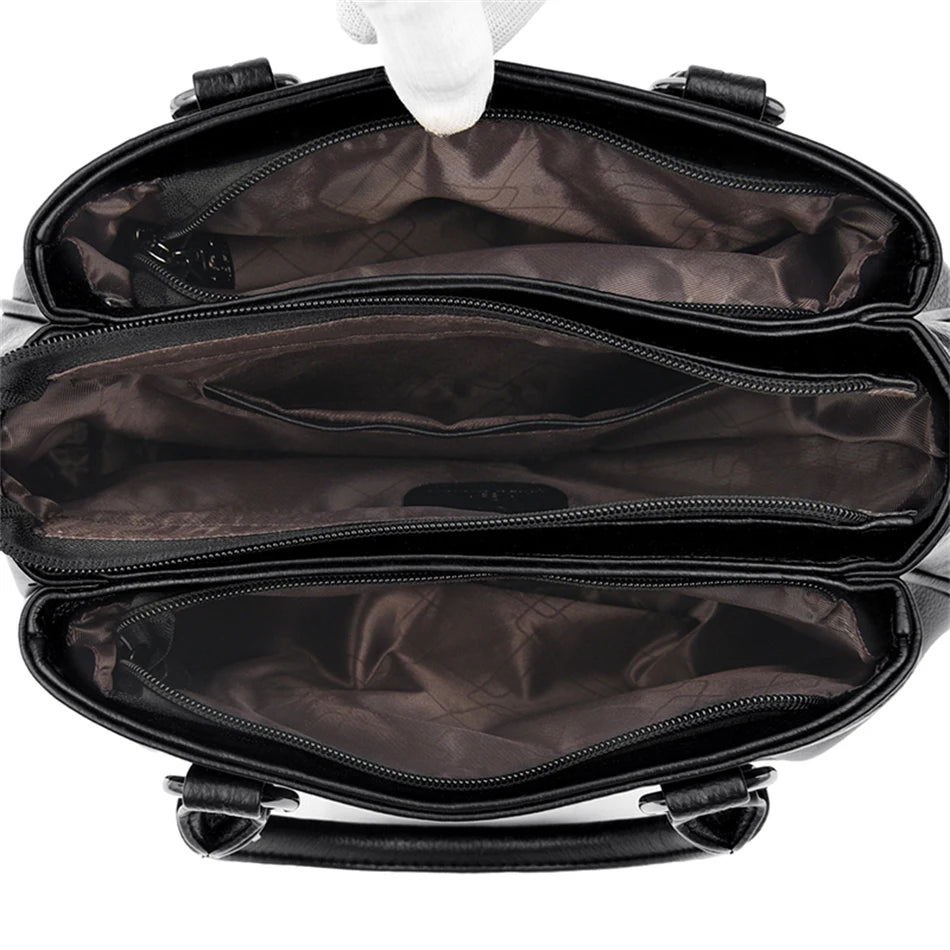 Triple Compartment Tote Bag