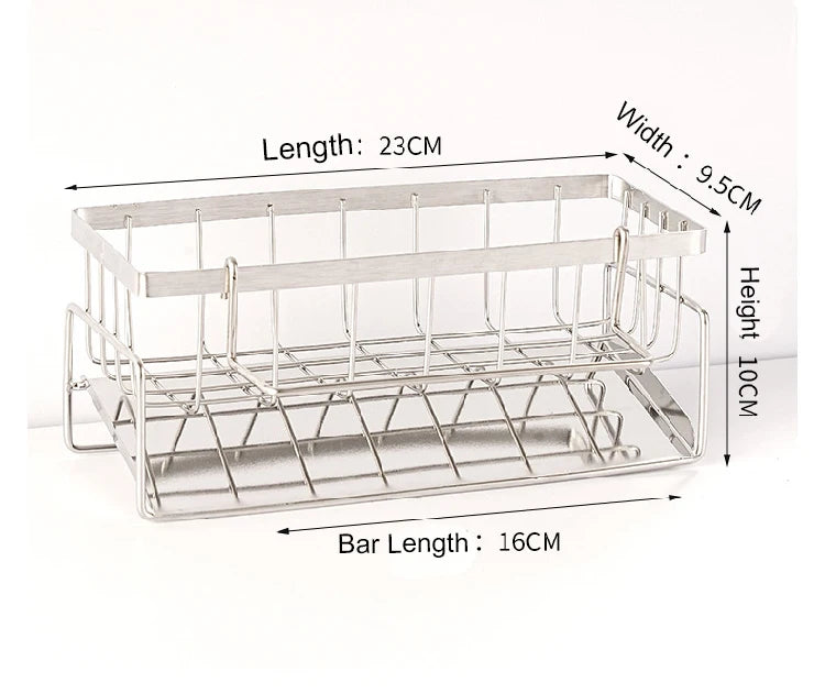 Stainless Steel Sink Storage Rack – Kitchen Sponge Organizer
